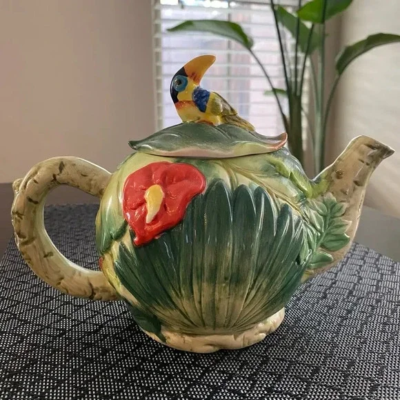 Junglewear by Genmert Teapot Bowl Monkey Toucan Jungle Safari Party Baby Shower - Picture 2 of 11